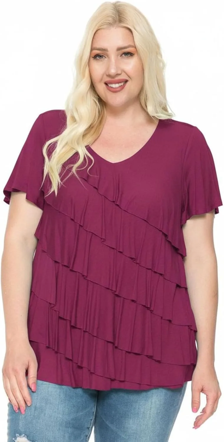 

LEEBE Женская блузка с рюшами (S-5X)