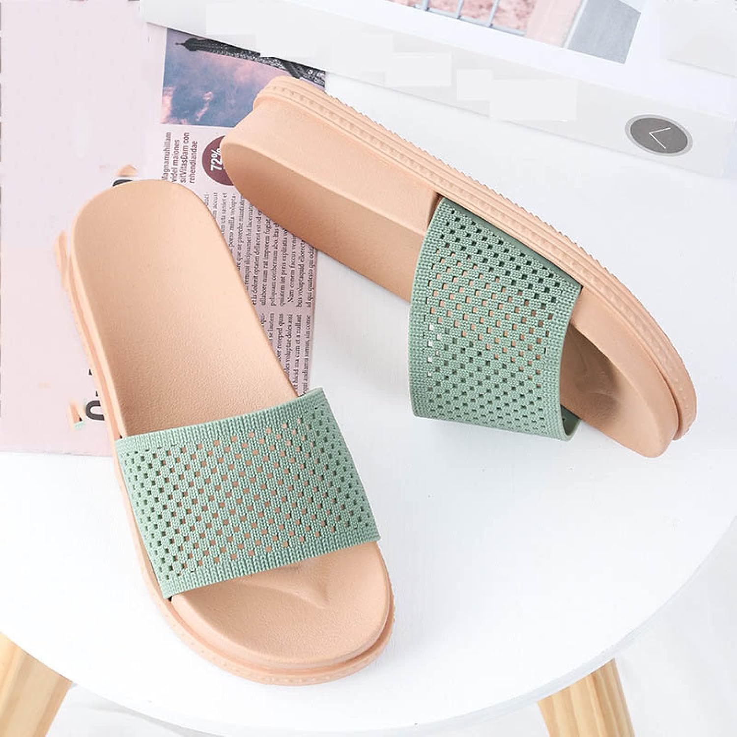 

Сандалии-рефлексология WALDOR для мужчин и женщин, массажные тапочки для ног для мужчин и женщин, летние сандалии для женщин, толстая подошва с эффектом увеличения роста, зеленые B, размер 37 Walldor