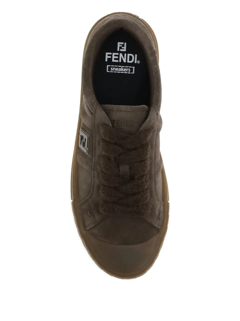 Кроссовки с логотипом Domino Fendi, коричневый — фото 3