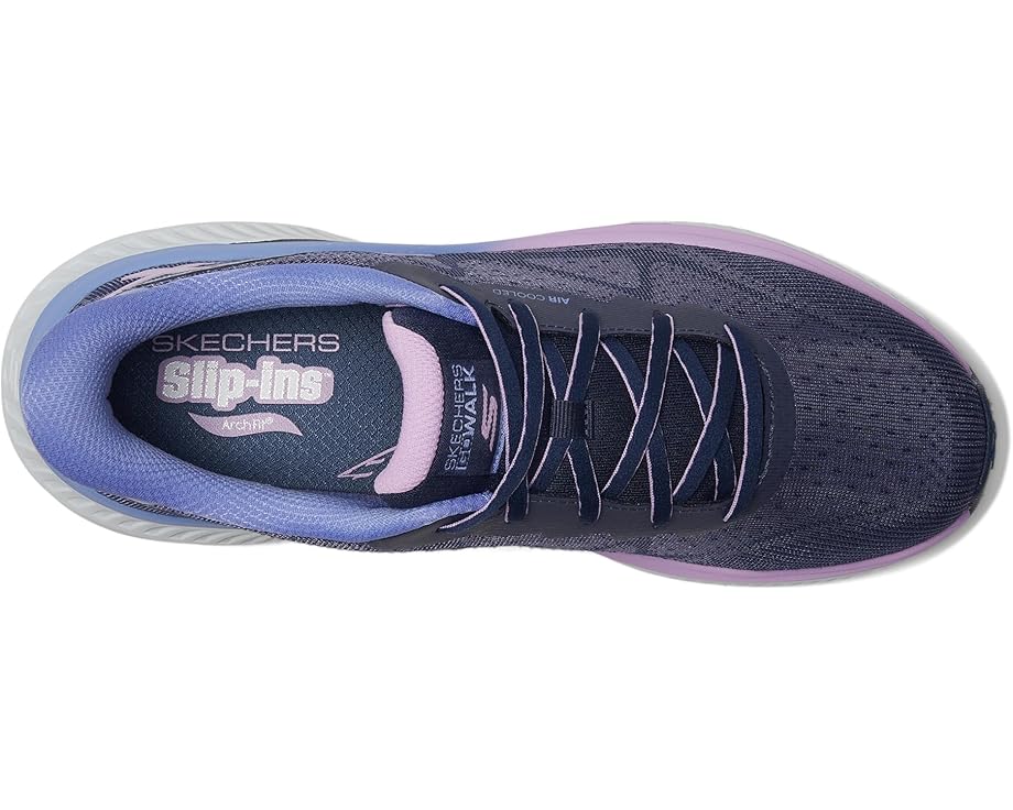 Кроссовки SKECHERS Performance Max Cushioning Arch Fit Areena Hands Free Slip-Ins, цвет Navy/Lavender — фото 2