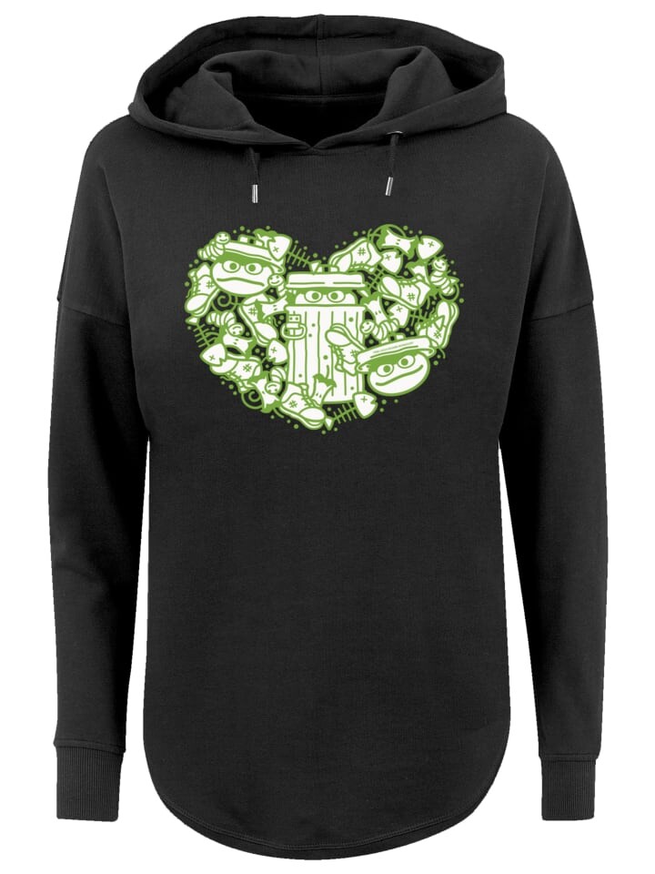 

Пуловер F4NT4STIC Oversized Hoodie Sesamstraße Oscar hearty, черный