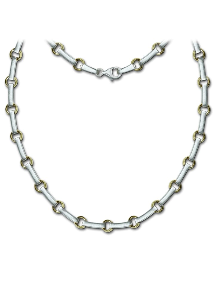 

SilberDream Колье SilverDream Circle для женщин, серебро 925 пробы, позолота (желтое золото 333 пробы), длина около 45 см