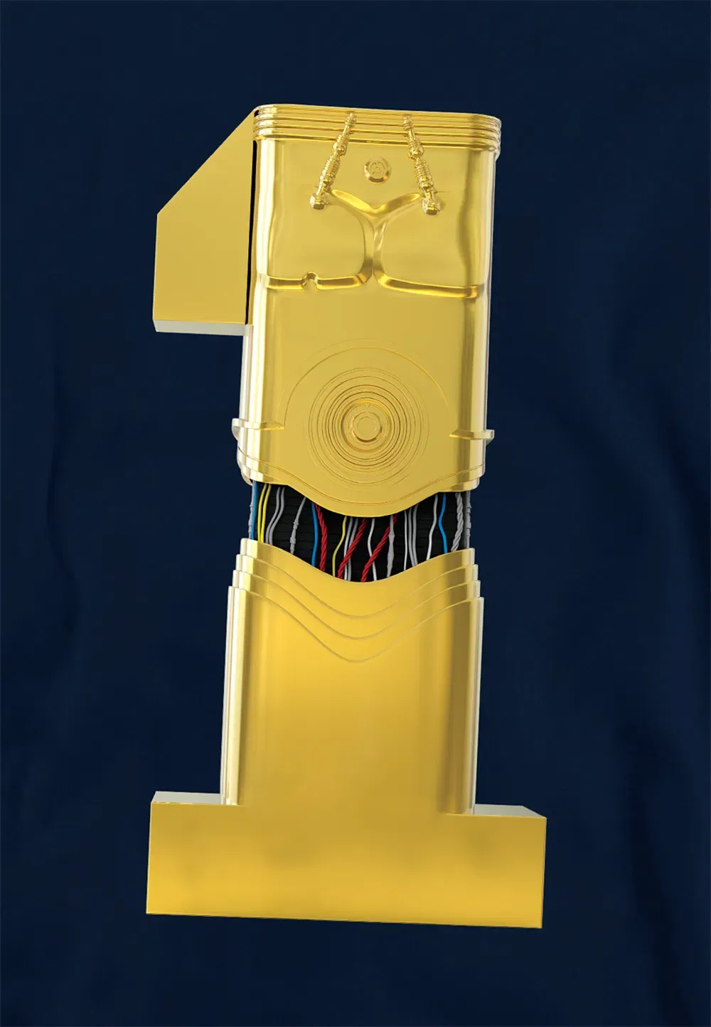Детская толстовка с C3PO Disney, темно-синий — фото 2