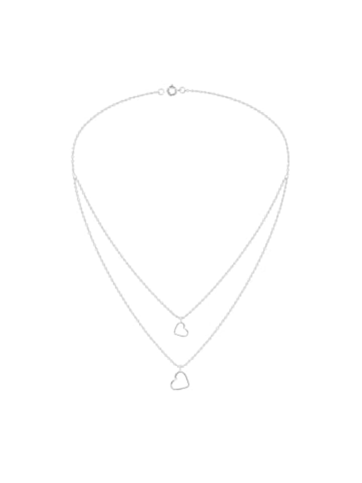 

Alexander York Колье в виде сердца, выполненное из серебра 925 пробы и создающее эффект многослойности