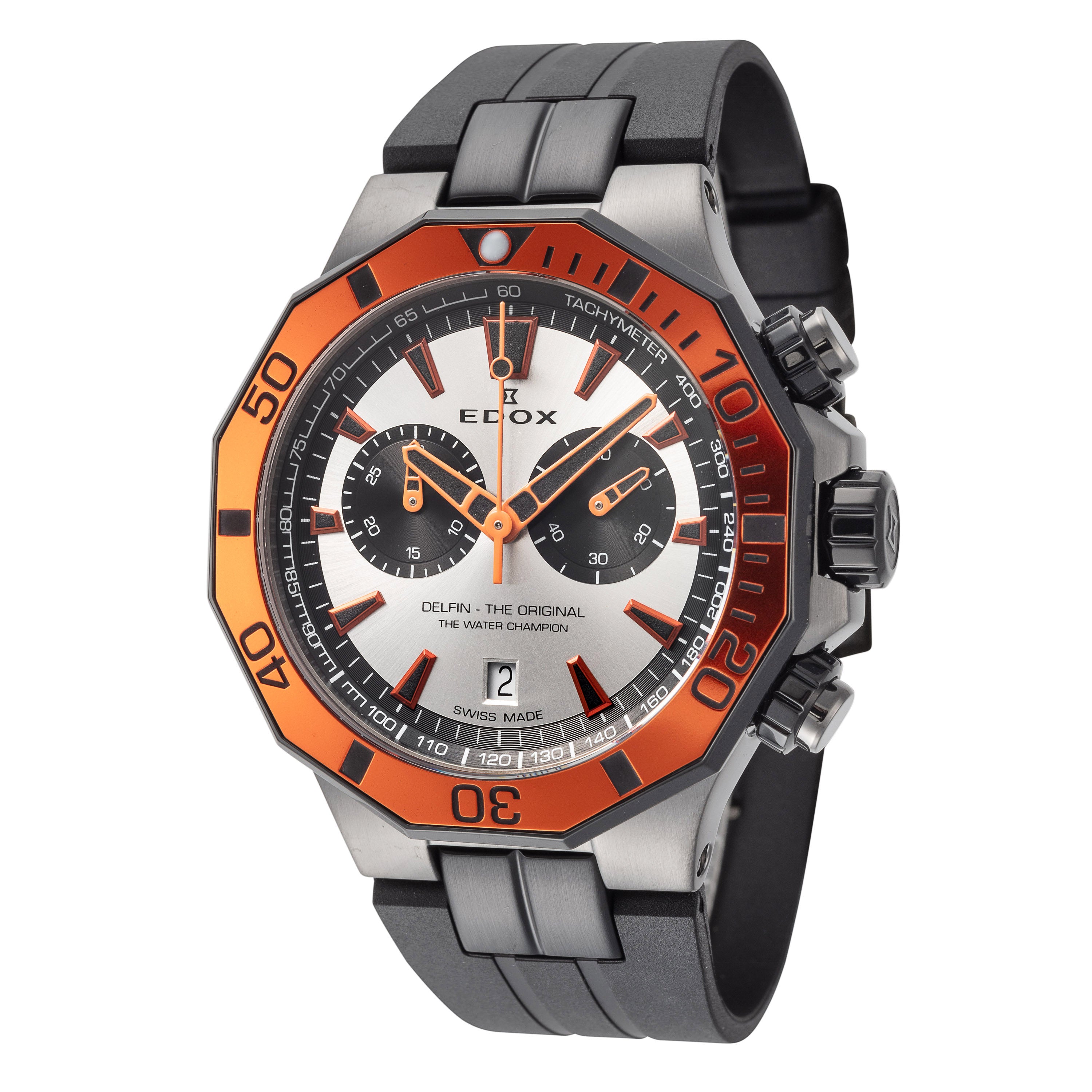 

Edox Мужские Delfin The Original 43 мм кварцевые часы, черный