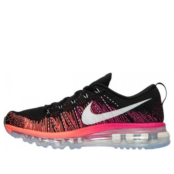 Кроссовки flyknit max черно- pnk фольга h Nike, красный