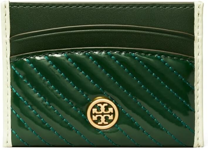 

Стеганый футляр для карточек Robinson Patent Puffy Tory Burch, цвет Pine Tree