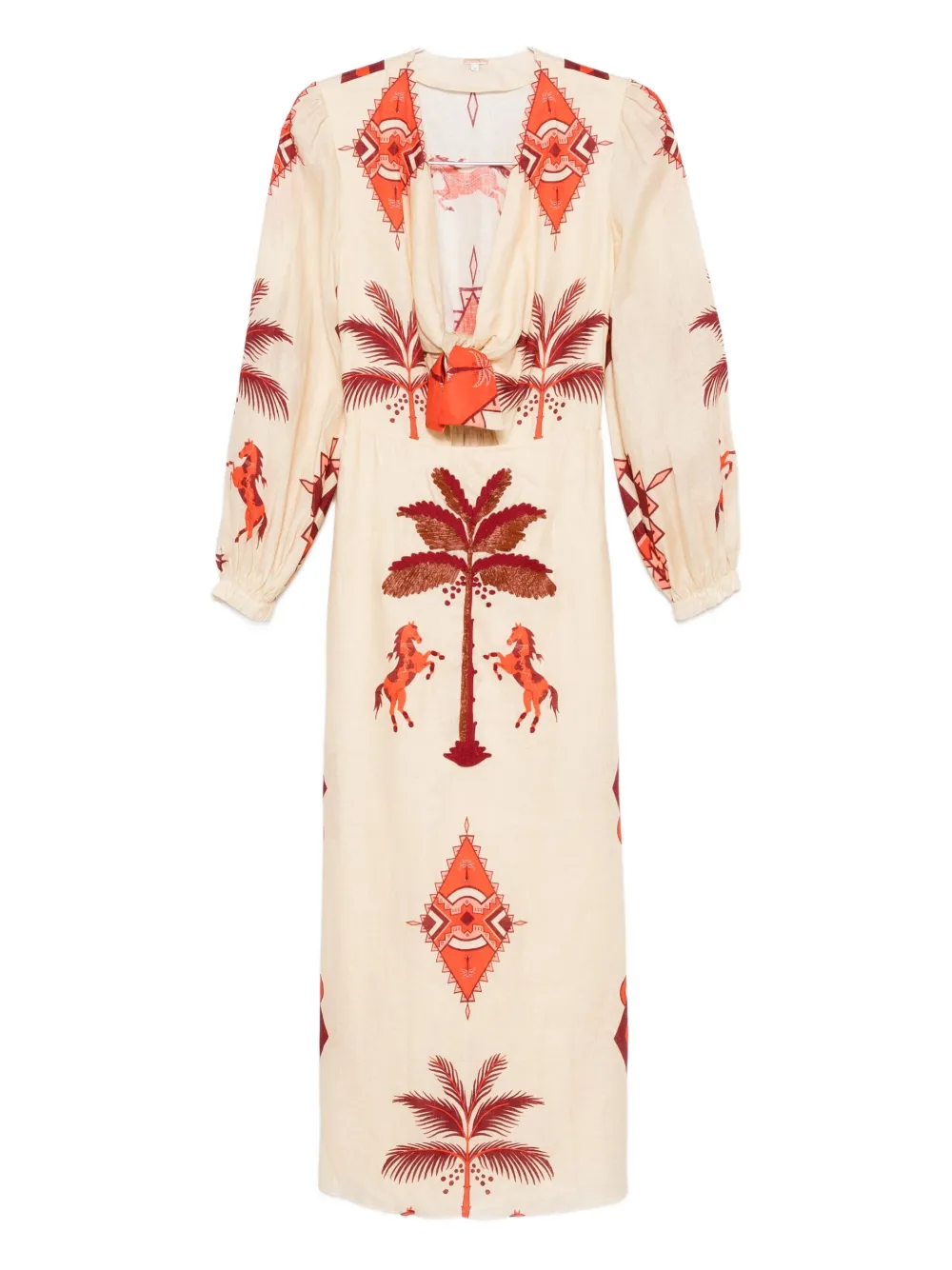 

Платье миди Across Paradise Johanna Ortiz, нейтральный