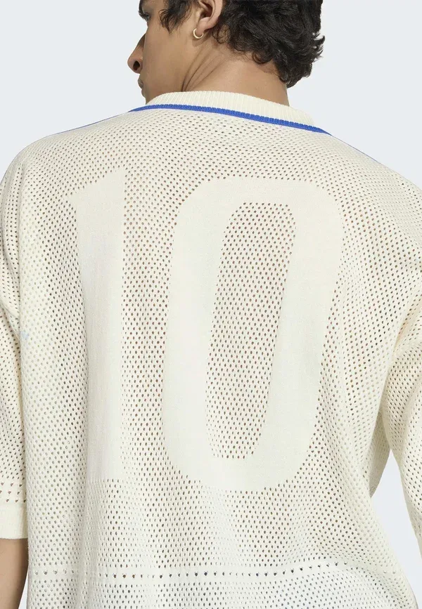Трикотажная рубашка Adidas Originals, цвет светло-бежевый — фото 4