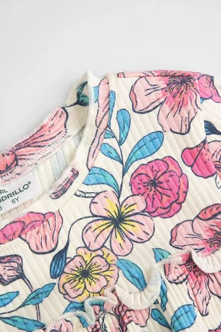 Платье babydoll из хлопка Coccodrillo, мультиколор — фото 3