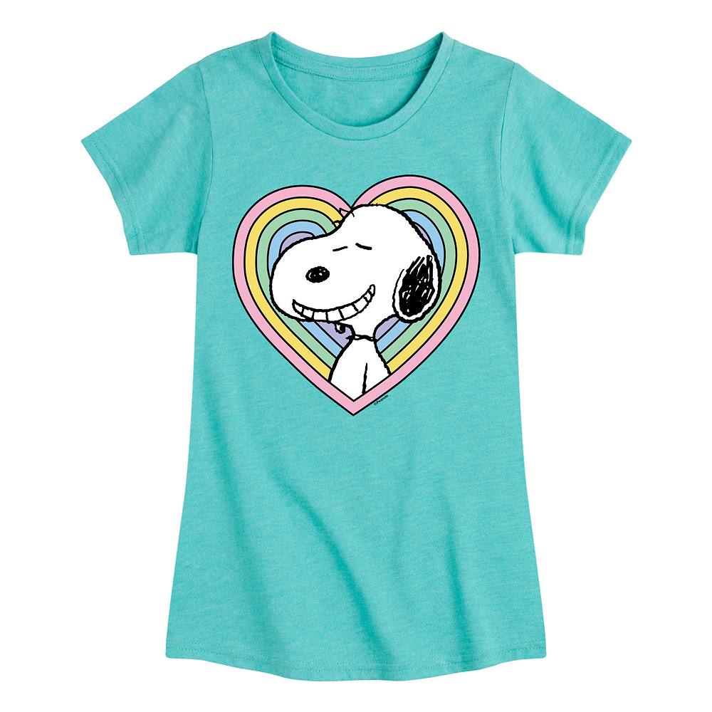 

Футболка с рисунком «Арахис» Snoopy Rainbow Heart для девочек 7–16 лет Licensed Character, синий