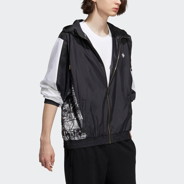 Куртка adidas originals Zipper Sports Hooded Jacket Black, черный — фото 4