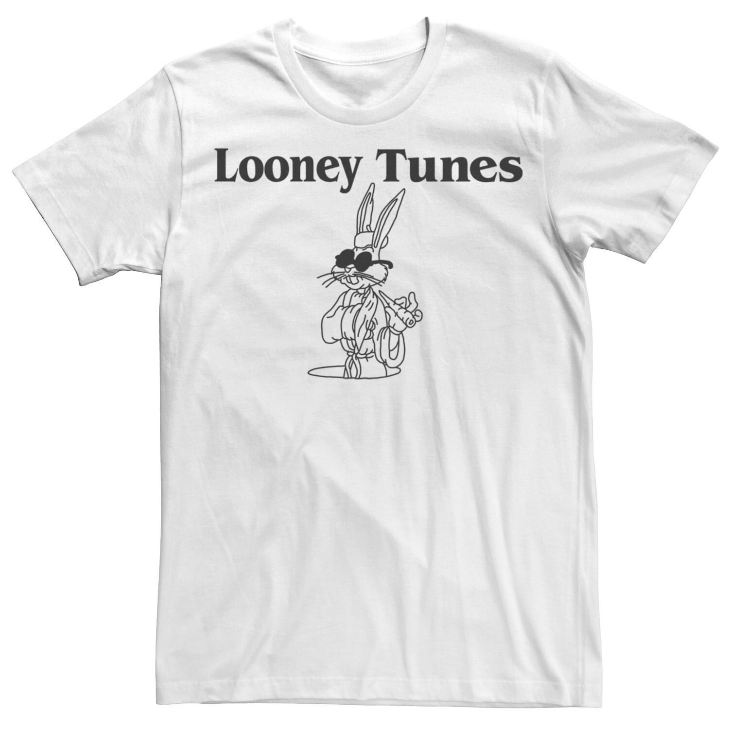 

Мужская футболка с плакатом Looney Tunes Beatnik Bugs Line Art Licensed Character