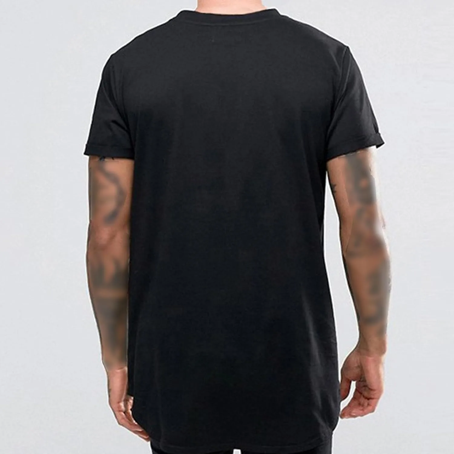 Мужская футболка с каплевидным вырезом Hipster Longline для тренировок — фото 3
