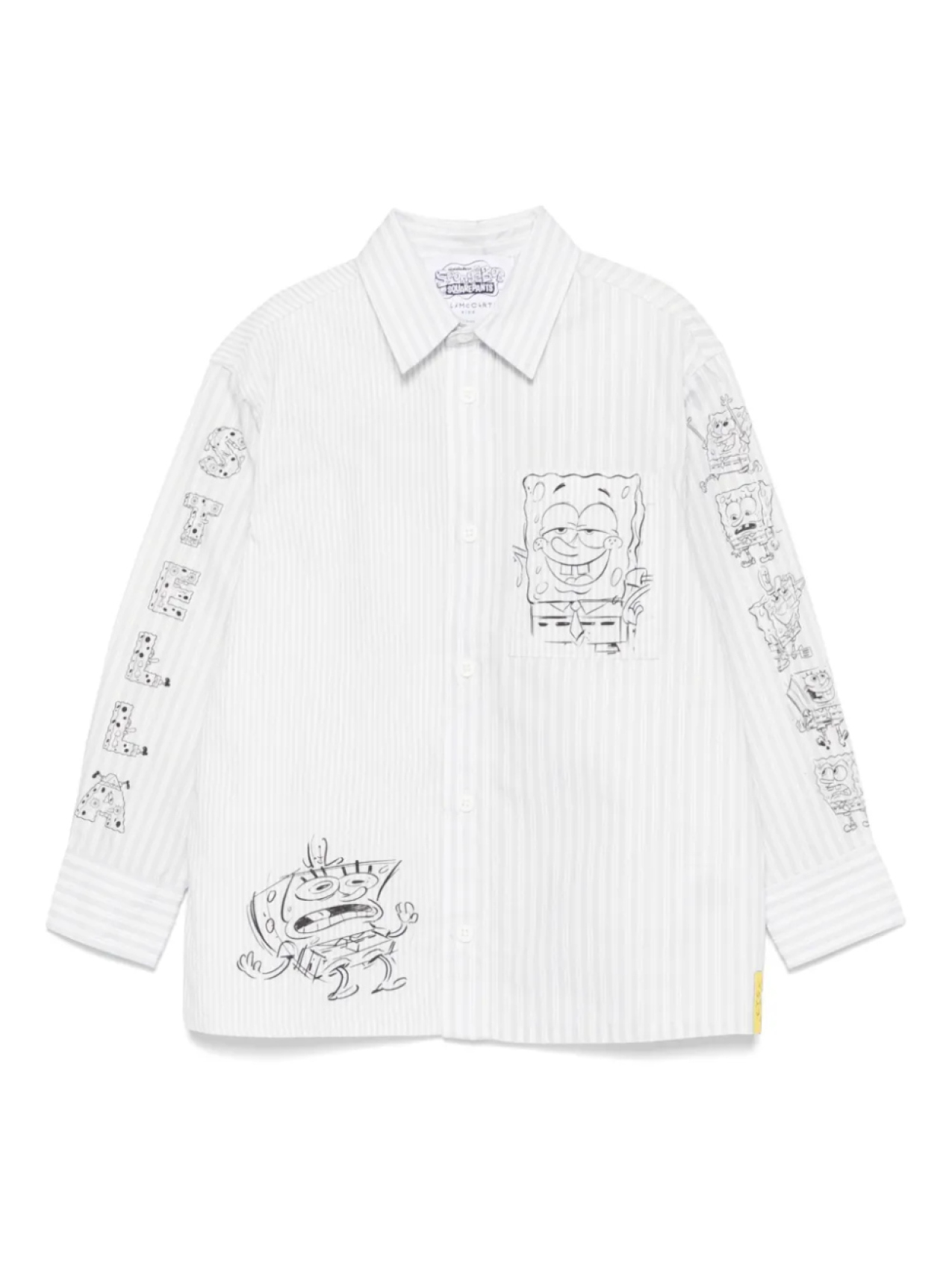

Stella McCartney Kids полосатая рубашка из коллаборации с SpongeBob, синий
