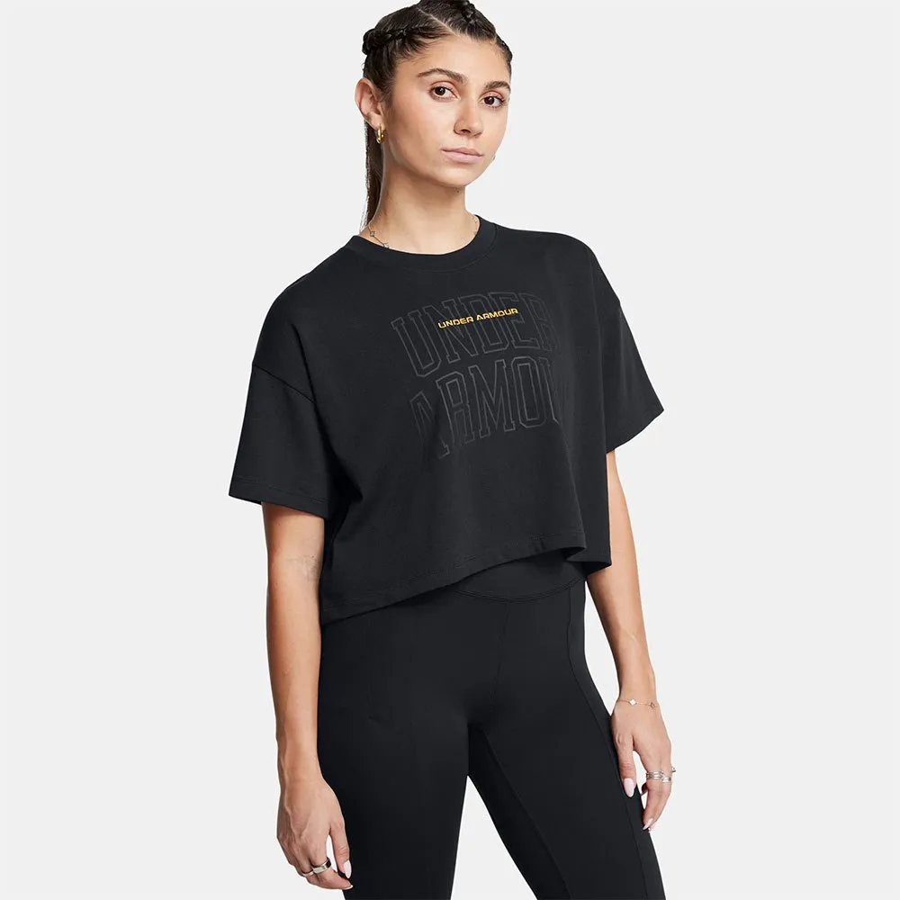 

Футболка Under Armour Varsity Mix Heavyweight Crop, черный