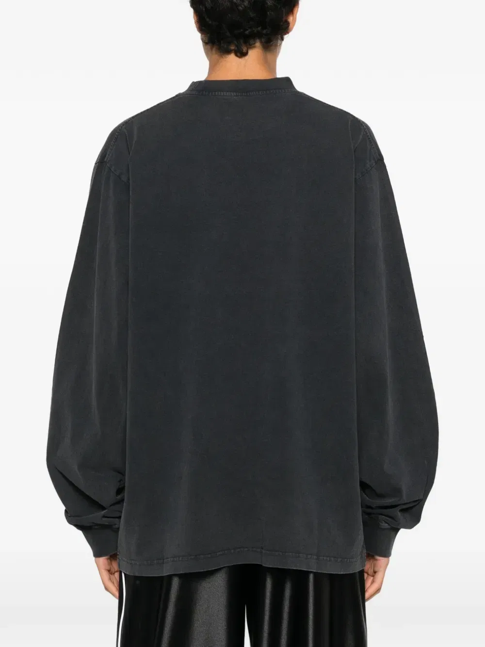 Футболка с длинными рукавами и логотипом Alexander Wang, черный — фото 4