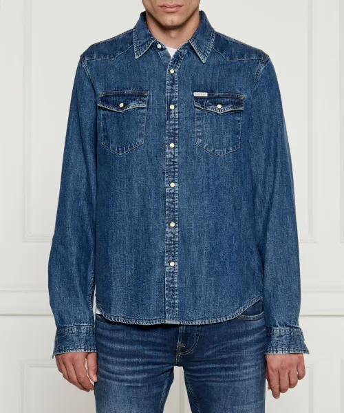 

Джинсовая рубашка Slim fit Guess Jeans, синий