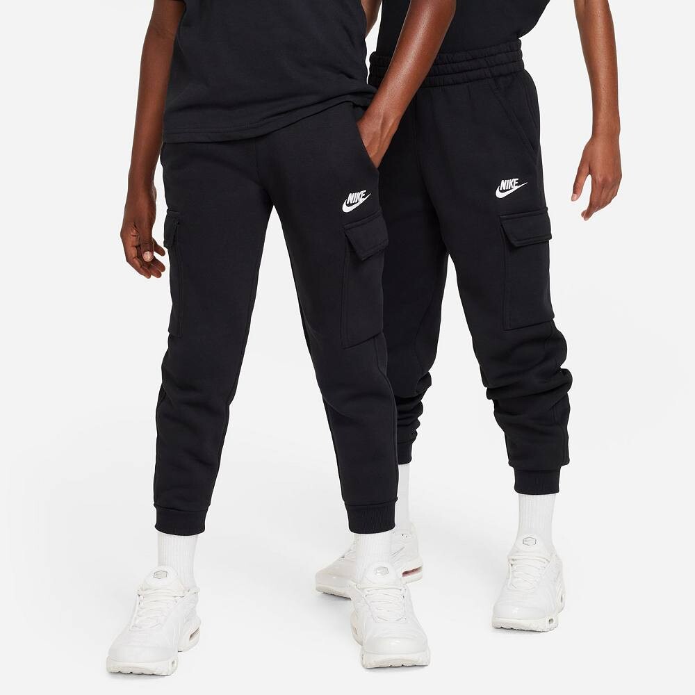 Флисовые брюки-карго Nike Sportswear Club для мальчиков 8–20 лет, черный