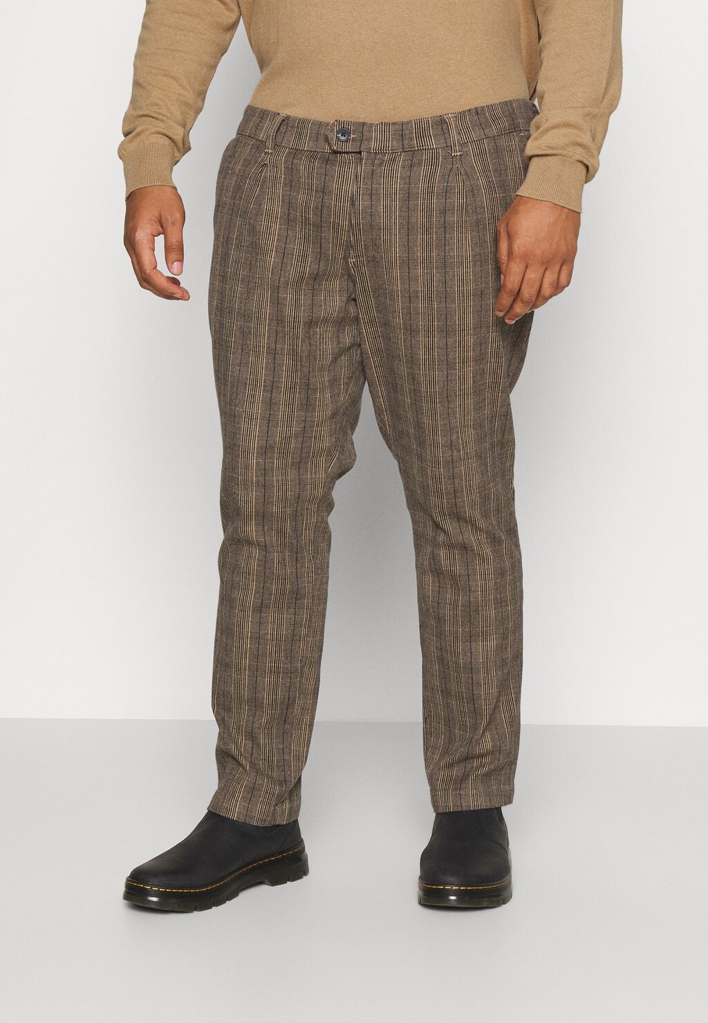 

Брюки JPSTACE JJHARVEY Jack & Jones, коричневый, деталь: клетка