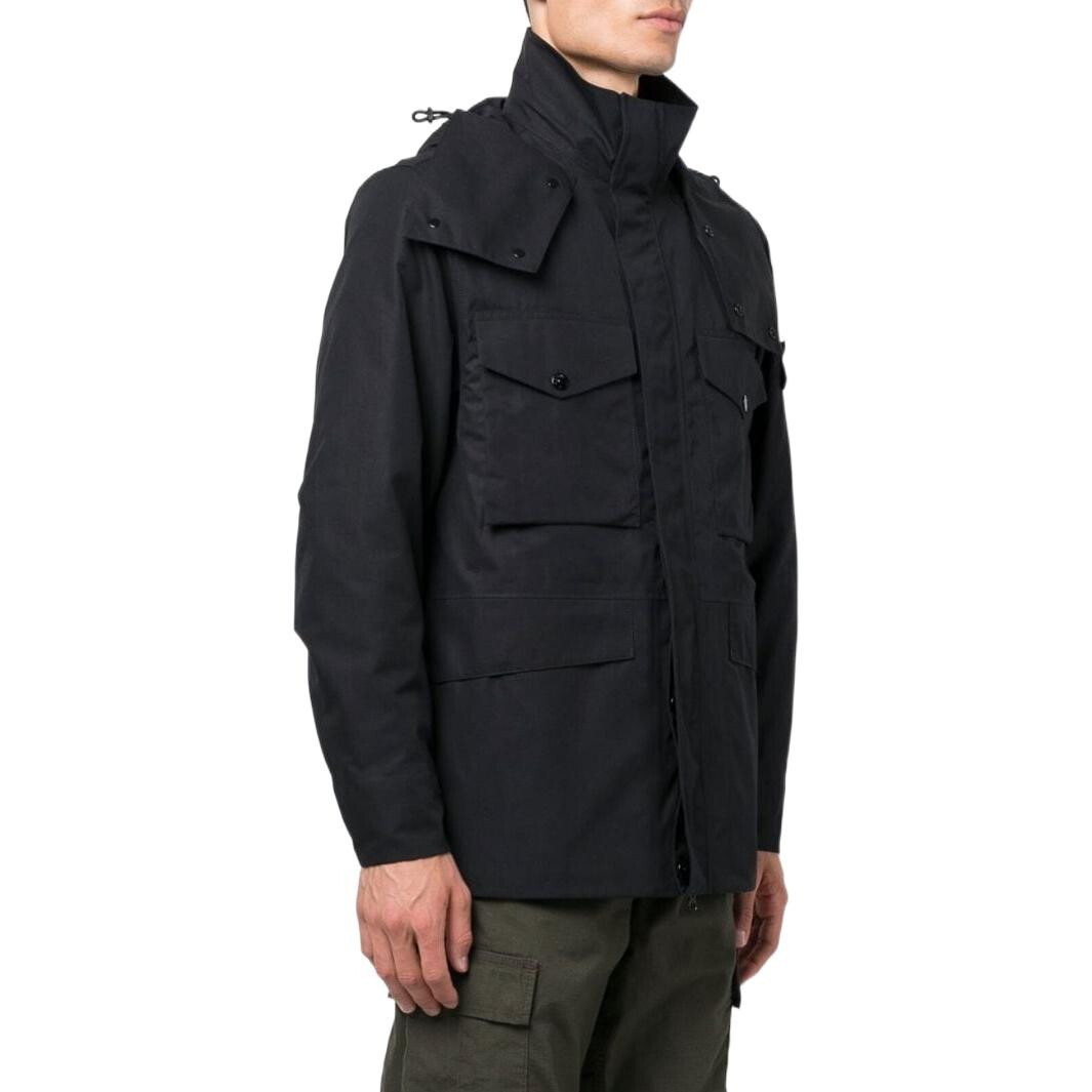 Куртка мужская Stone Island с капюшоном и карманами, черный — фото 4
