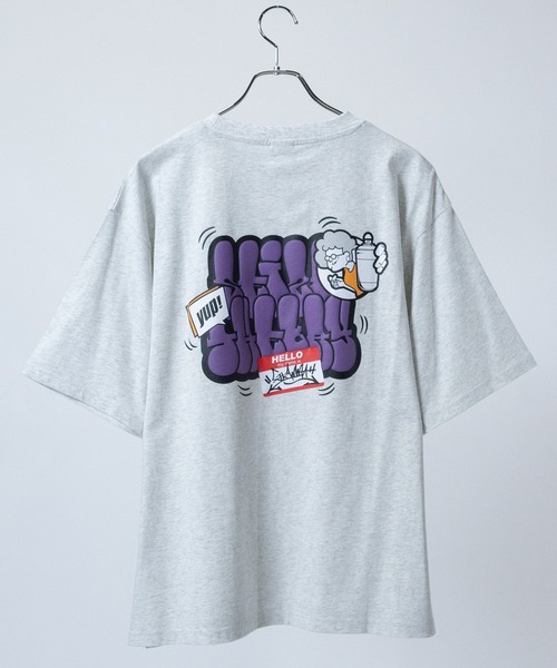 

Футболка оверсайз с принтом JOHN'S CLOSET, светло-серая, Серый, Футболка оверсайз с принтом JOHN'S CLOSET, светло-серая