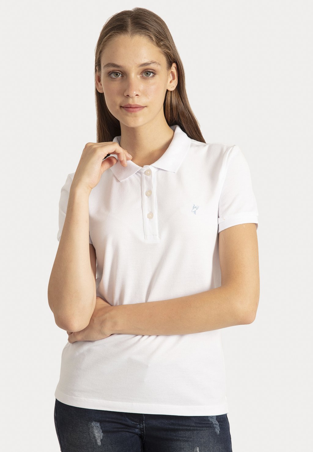 

Рубашка-поло SHORT SLEEVE Jacey Quinn, цвет white