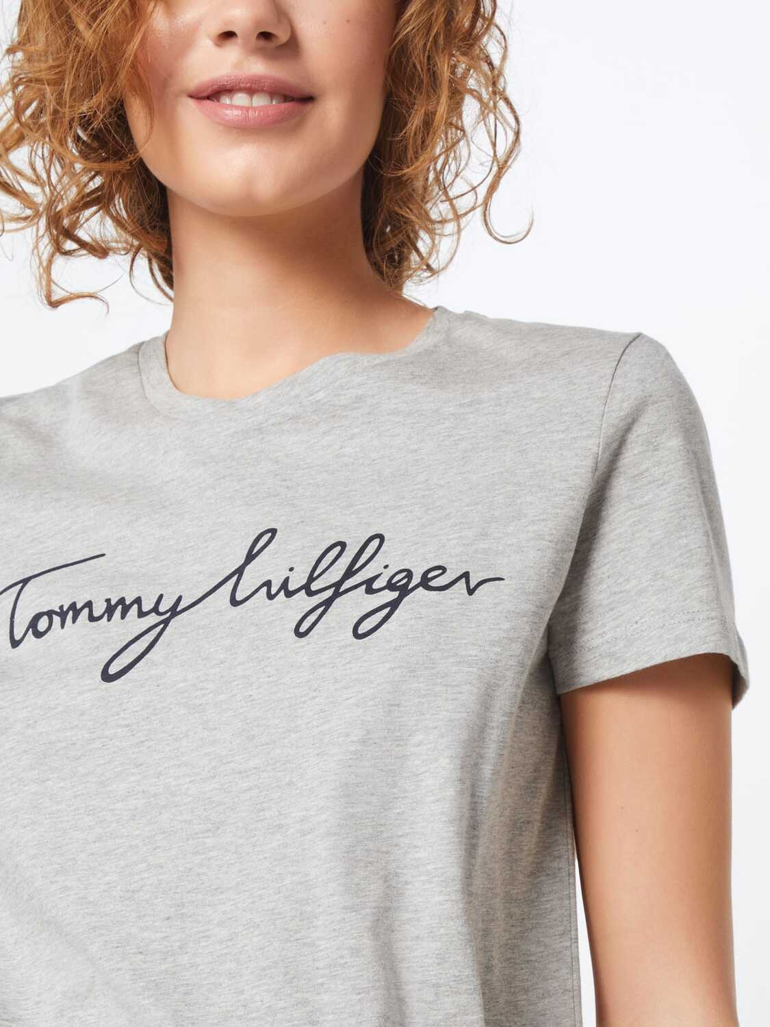TOMMY HILFIGER Футболка 'Heritage' в крапчатом сером цвете — фото 2