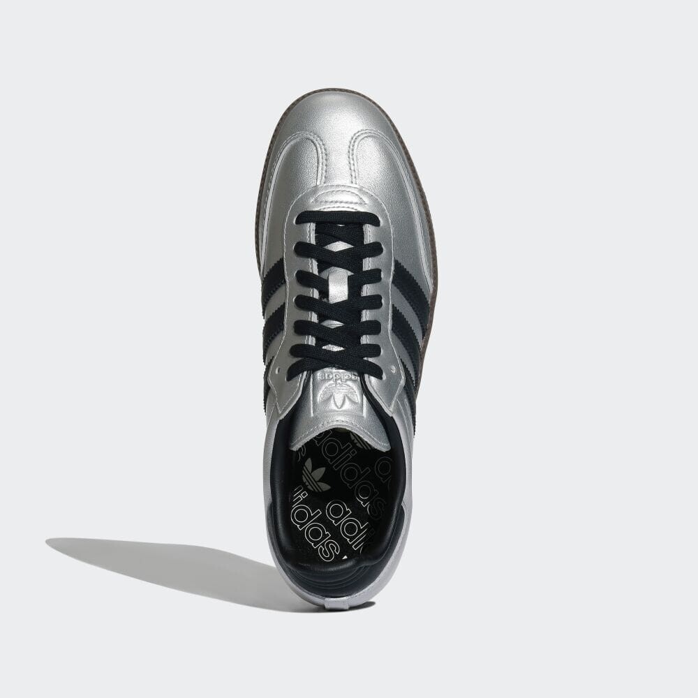 Кроссовки Adidas SAMBA OG, цвет Silver Metallic/Black/Gum — фото 2