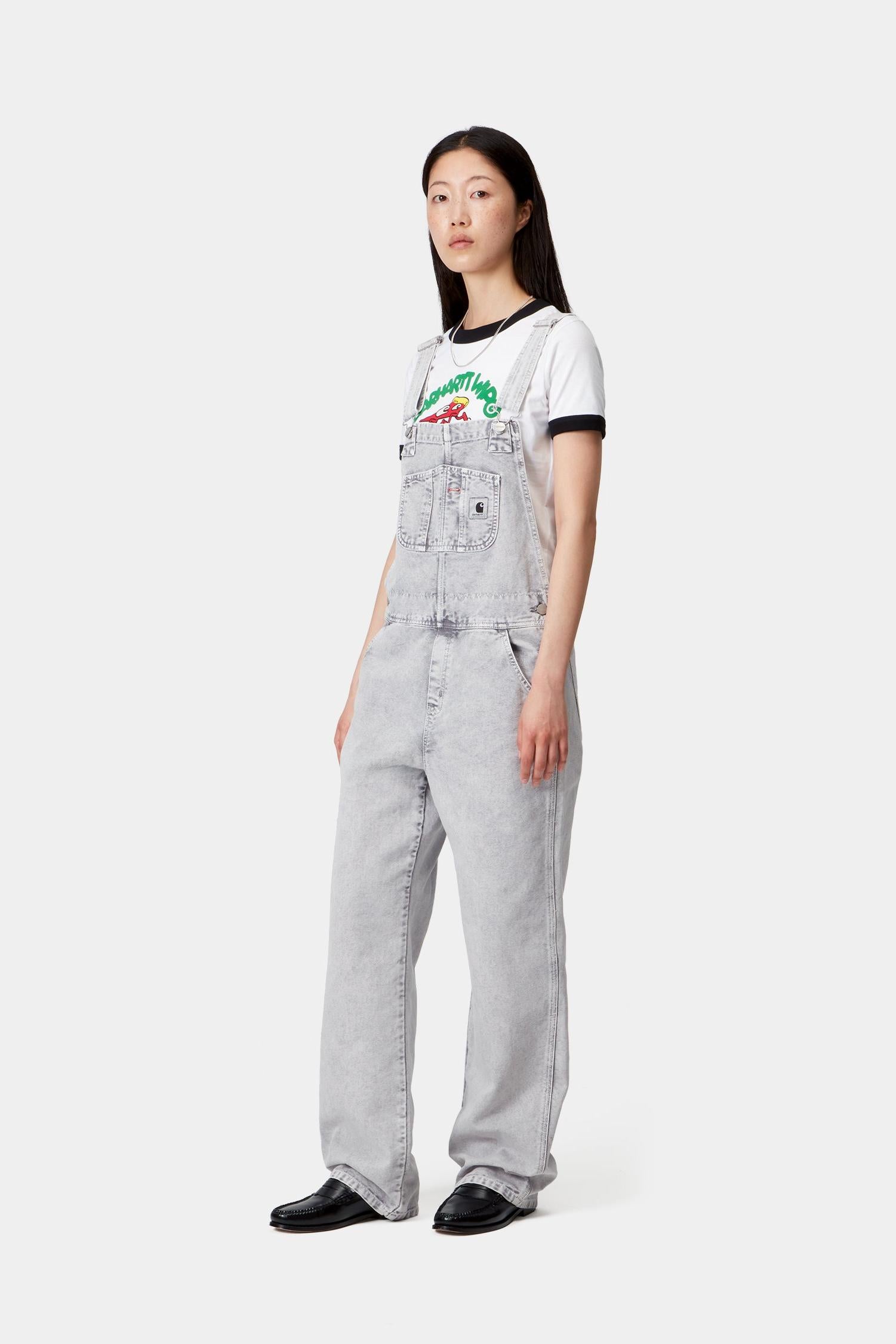 

Женский комбинезон Bib Overall Straight - Chalk Wash Carhartt, черный