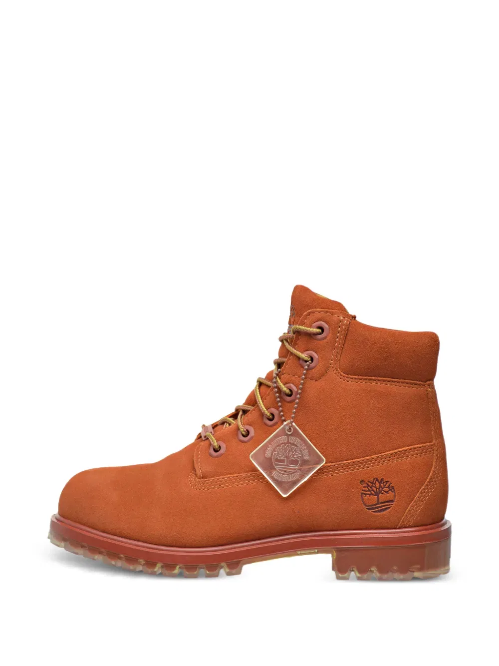 Замшевые сапоги оранжевого цвета Timberland Kids