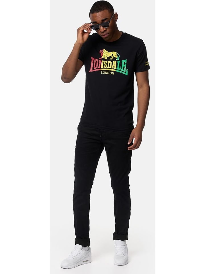 

Футболка "Freedom T-Shirt Regular Fit" черного цвета Lonsdale, Черный, Футболка "Freedom T-Shirt Regular Fit" черного цвета Lonsdale