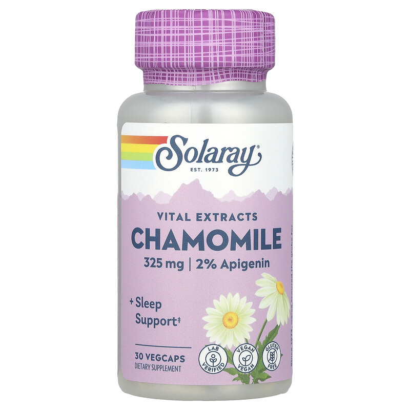 

Solaray, Vital Extracts, ромашка, 325 мг, 30 растительных капсул