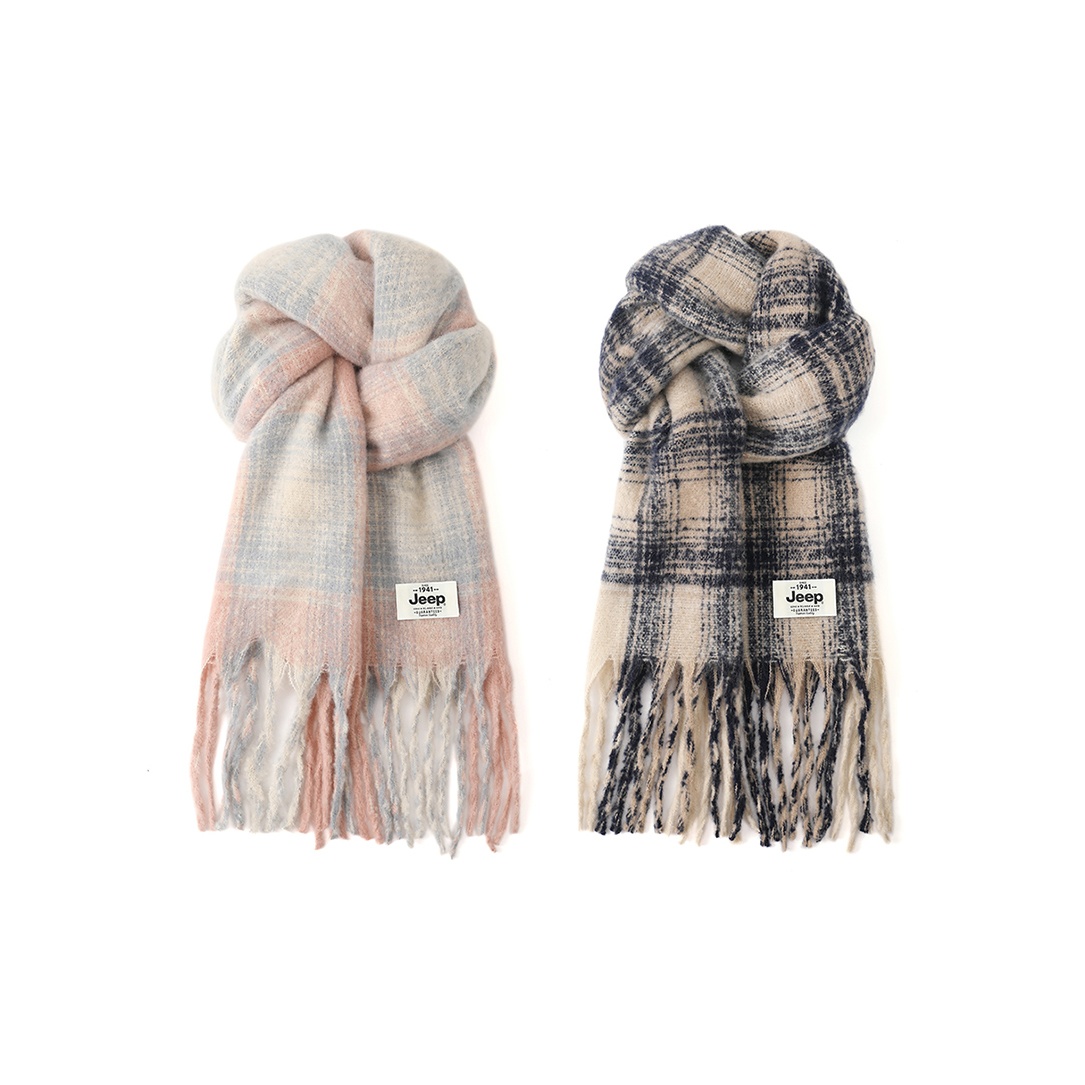 

Вязаный шарф Unisex Jeep, 2 pack (розовый+бежевый)