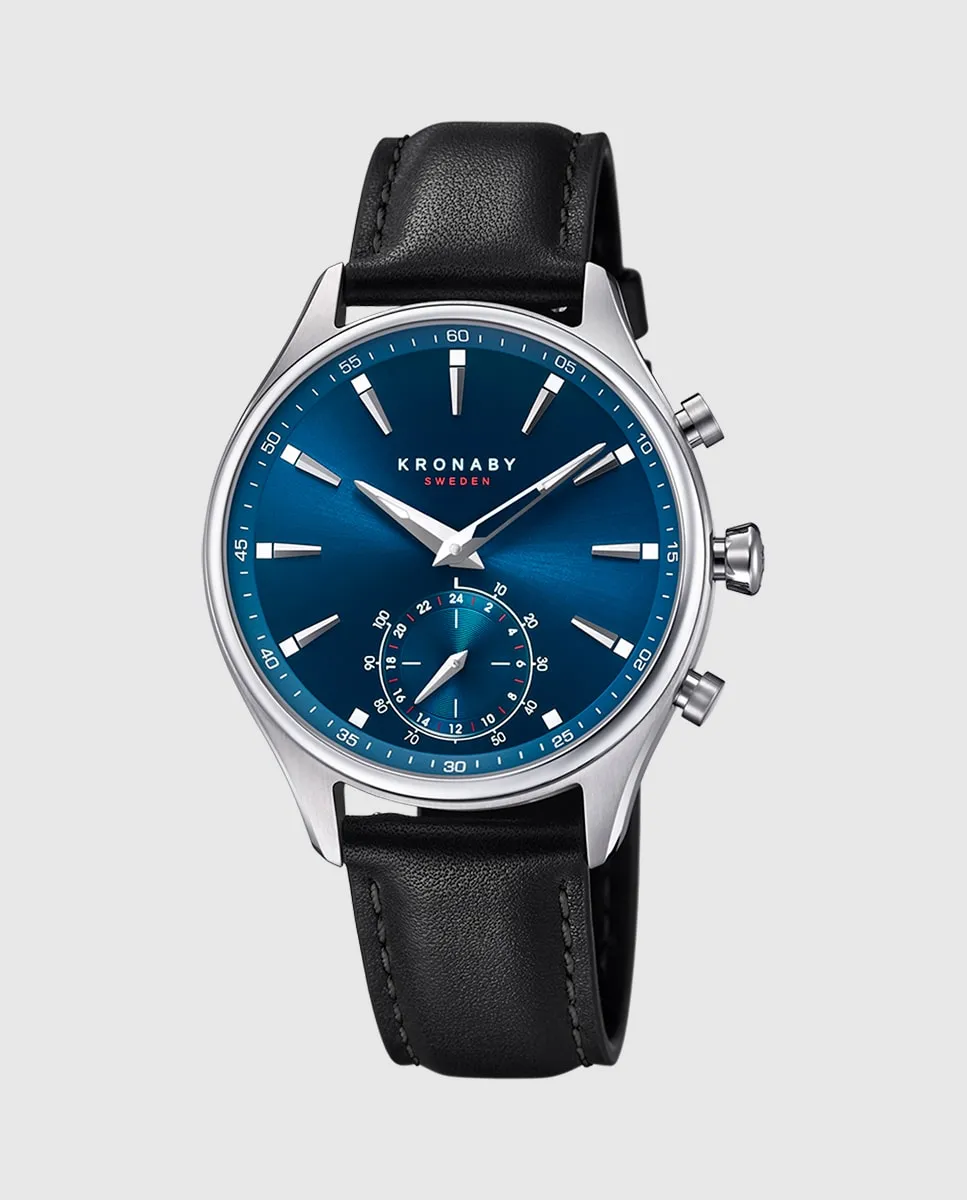 

S3758/1 Мужские часы Sekel в черной коже Kronaby, черный