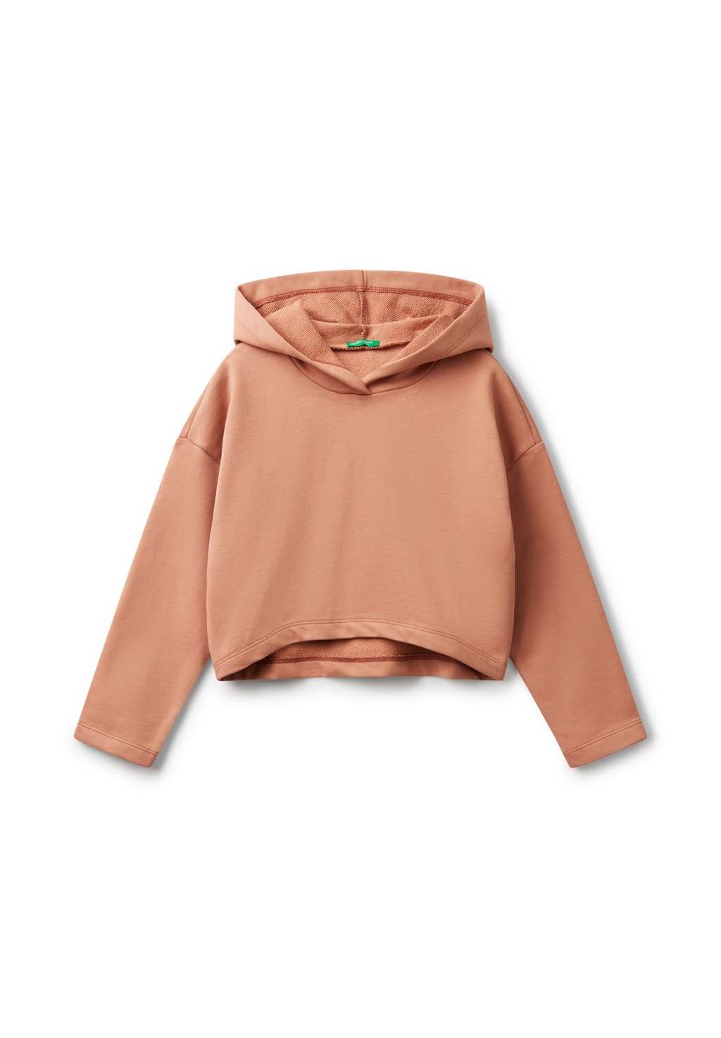 

Толстовка WITH ROUNDED BOTTOM con cappuccio United Colors of Benetton, бежевый