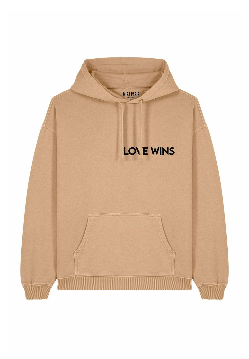 

Толстовка LOVE WINS EMBROIDERY UNISEX con cappuccio Mira Paris, бежевый