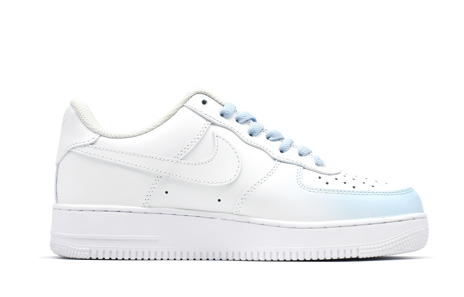 

Кроссовки для скейтбординга Air Force 1 женские, низкие, белый/синий Nike