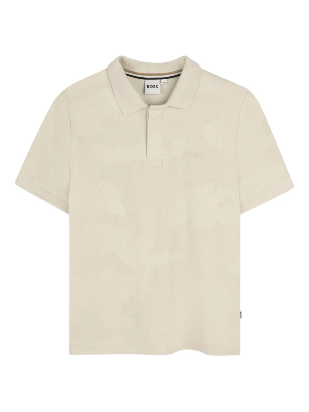 

BOSS Kidswear жаккардовая рубашка поло, нейтральный