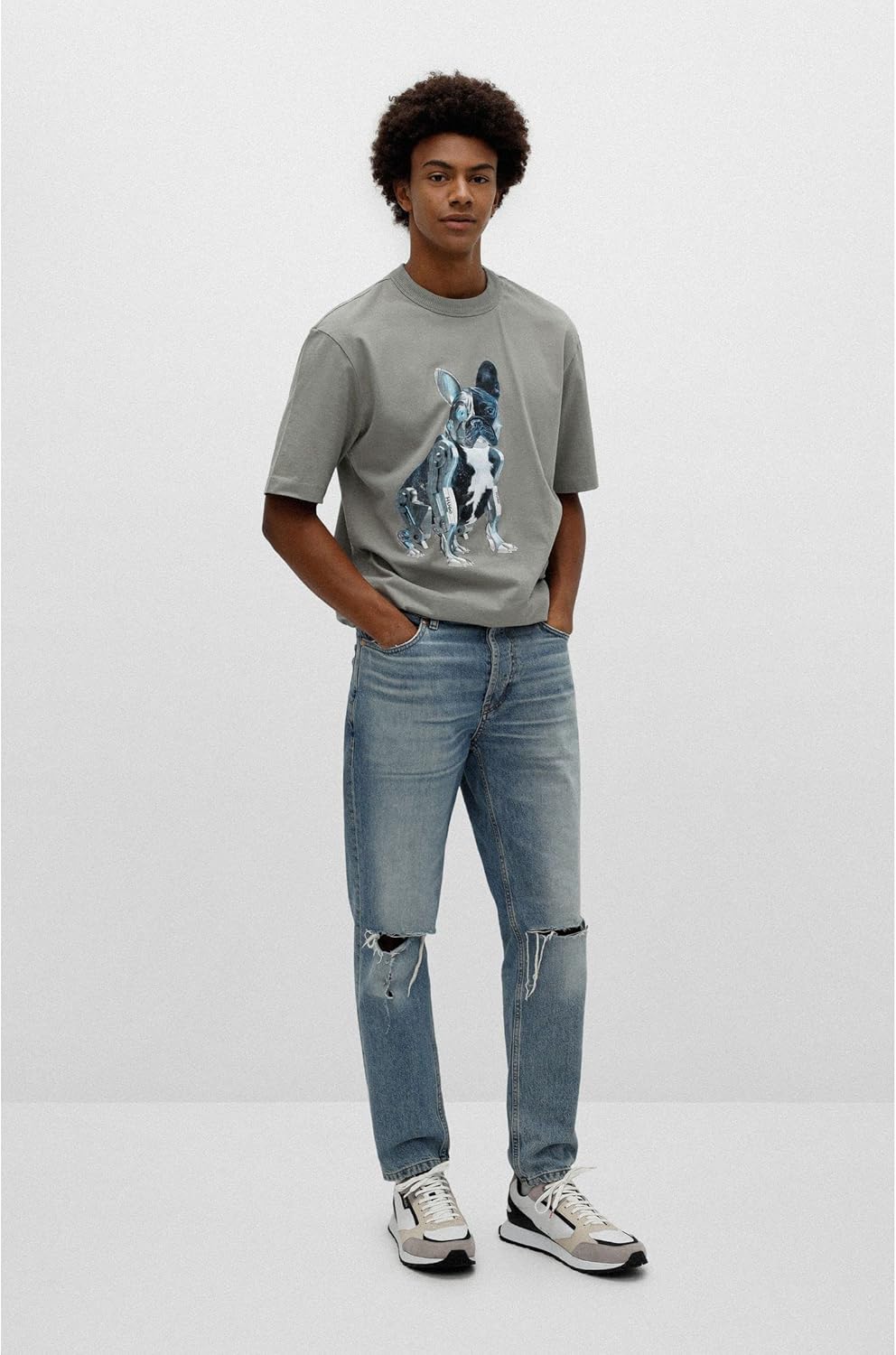 Кроссовки Hugo Men's Icelin_Runn_nypu, White — фото 3