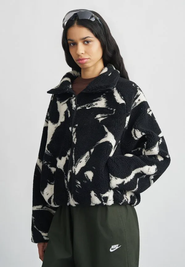 Уличная флисовая куртка Nike Sportswear, Black/Chalk/Sail