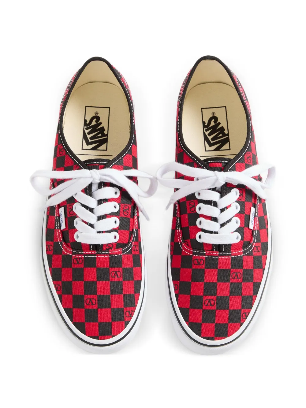 Кеды с логотипом VLogo Checkerboard из коллаборации с Vans VALENTINO GARAVANI, красный — фото 3