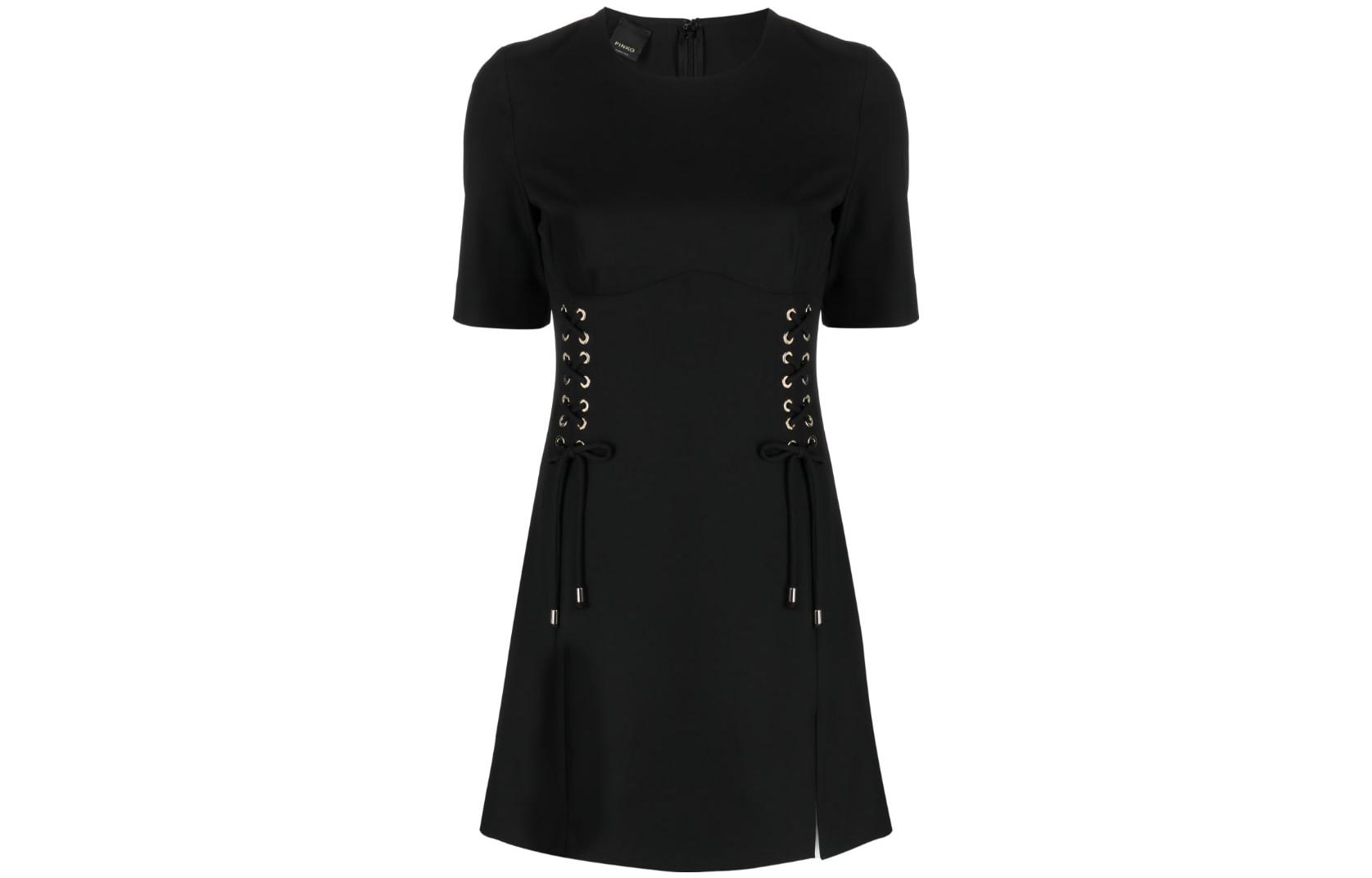 

SS23 Платье с коротким рукавом Женское Черное PINKO