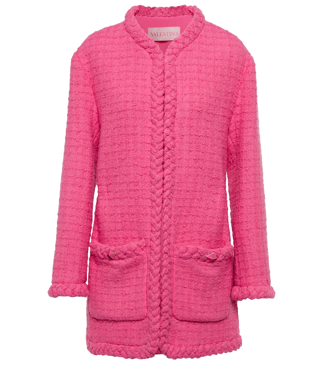 

Пиджак из смесовой шерсти и твида Valentino, Eclectic Pink