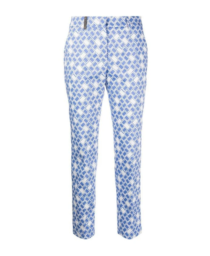 

Узкие брюки-чинос с геометрическим принтом Peserico, синий
