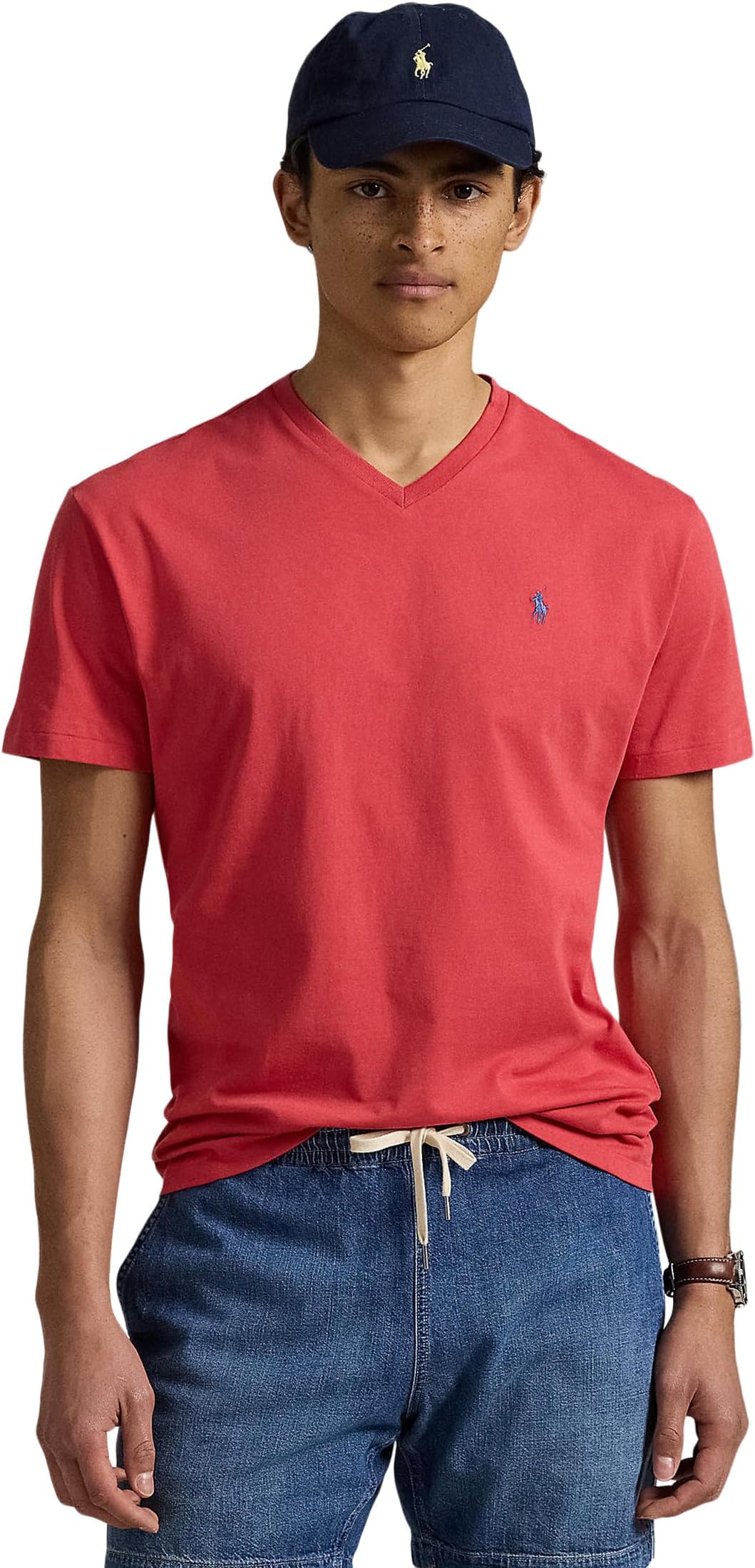 

Футболка Polo Ralph Lauren Classic Fit Jersey Crewneck T-Shirt, цвет Spring Red