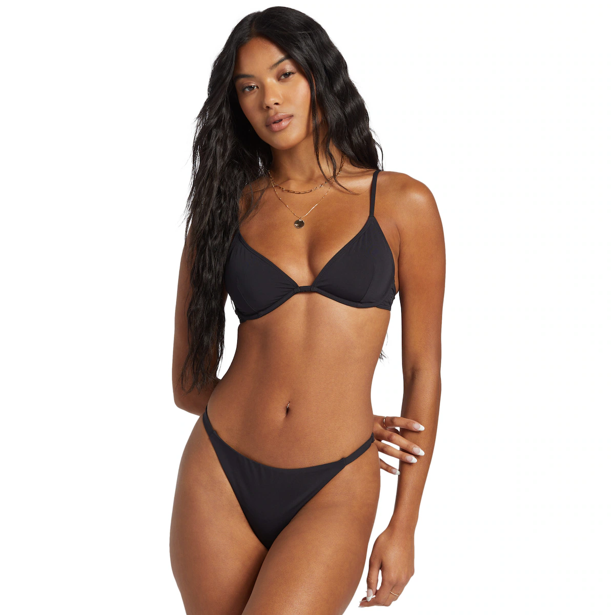 

Женские плавки-бикини Billabong Sol Searcher Maya с заниженной талией, черный