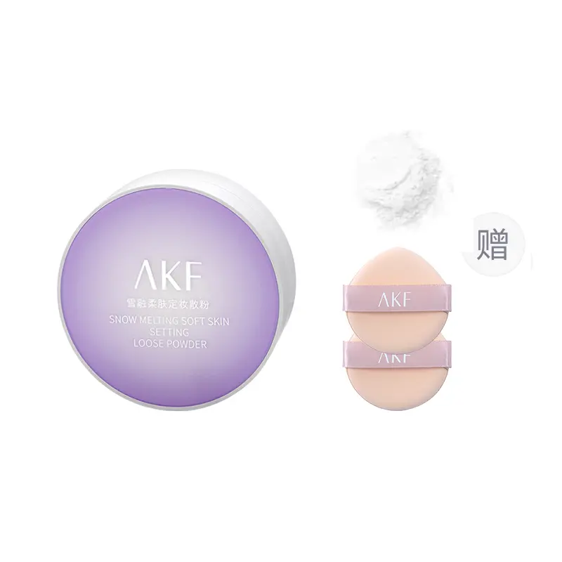 

Легкая пудра для закрепления макияжа, устойчивая к воде, контролирующая жирный блеск, долговечная, не оставляет следов AKF