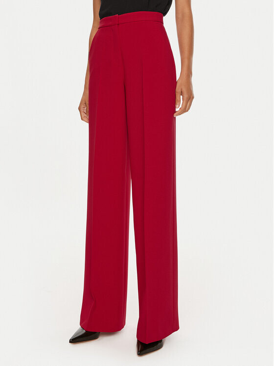 

Брюки из ткани regular fit Pinko, красный