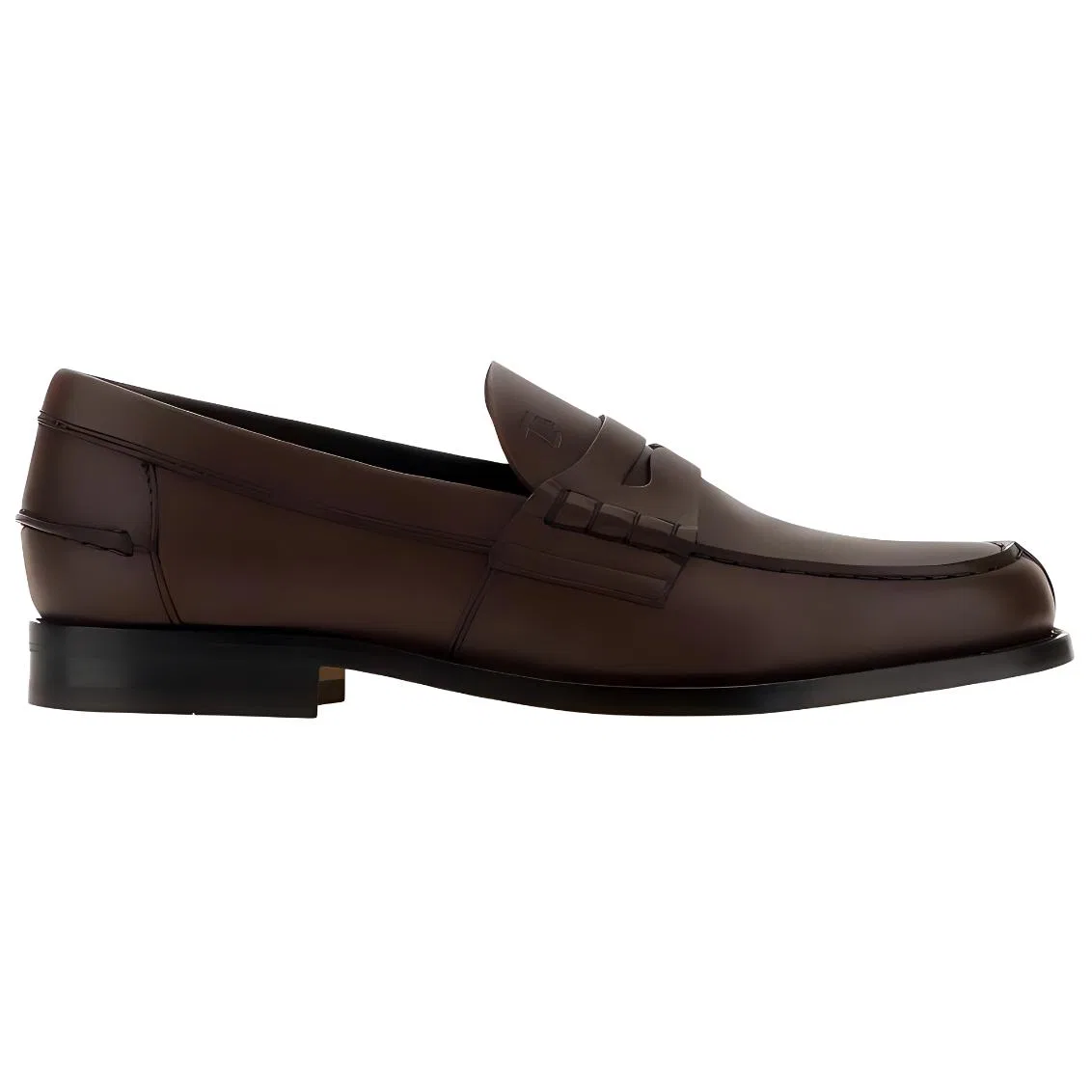 Лоферы с тиснением логотипа TOD'S темно-коричневые — фото 3